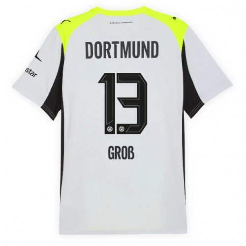 Echipament fotbal Borussia Dortmund Pascal Gross #13 Tricou Deplasare 2025-26 maneca scurta Echipament fotbal Borussia Dortmund Pascal Gross #13 Tricou Deplasare 2025-26 maneca scurta