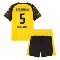 Echipament fotbal Borussia Dortmund Ramy Bensebaini #5 Tricou Acasa 2025-26 pentru copii maneca scurta (+ Pantaloni scurti)
