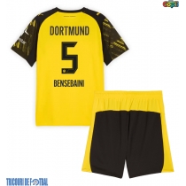 Echipament fotbal Borussia Dortmund Ramy Bensebaini #5 Tricou Acasa 2025-26 pentru copii maneca scurta (+ Pantaloni scurti)