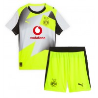 Echipament fotbal Borussia Dortmund Ramy Bensebaini #5 Tricou Deplasare 2025-26 pentru copii maneca scurta (+ Pantaloni scurti)