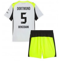 Echipament fotbal Borussia Dortmund Ramy Bensebaini #5 Tricou Deplasare 2025-26 pentru copii maneca scurta (+ Pantaloni scurti)