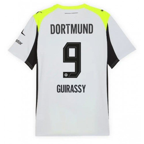 Echipament fotbal Borussia Dortmund Serhou Guirassy #9 Tricou Deplasare 2025-26 maneca scurta Echipament fotbal Borussia Dortmund Serhou Guirassy #9 Tricou Deplasare 2025-26 maneca scurta