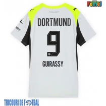 Echipament fotbal Borussia Dortmund Serhou Guirassy #9 Tricou Deplasare 2025-26 pentru femei maneca scurta