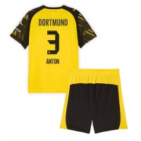 Echipament fotbal Borussia Dortmund Waldemar Anton #3 Tricou Acasa 2025-26 pentru copii maneca scurta (+ Pantaloni scurti)