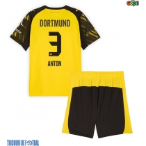 Echipament fotbal Borussia Dortmund Waldemar Anton #3 Tricou Acasa 2025-26 pentru copii maneca scurta (+ Pantaloni scurti)
