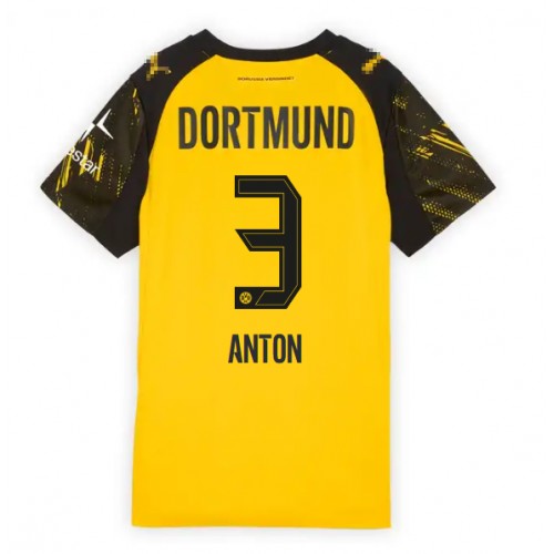 Echipament fotbal Borussia Dortmund Waldemar Anton #3 Tricou Acasa 2025-26 pentru femei maneca scurta Echipament fotbal Borussia Dortmund Waldemar Anton #3 Tricou Acasa 2025-26 pentru femei maneca scurta
