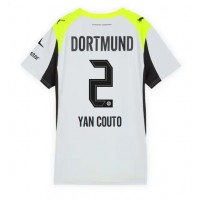 Echipament fotbal Borussia Dortmund Yan Couto #2 Tricou Deplasare 2025-26 pentru femei maneca scurta