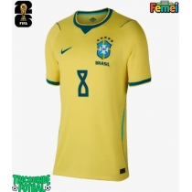 Echipament fotbal Brazilia Bruno Guimaraes #8 Tricou Acasa Mondial 2026 pentru femei maneca scurta