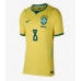 Echipament fotbal Brazilia Bruno Guimaraes #8 Tricou Acasa Mondial 2026 pentru femei maneca scurta