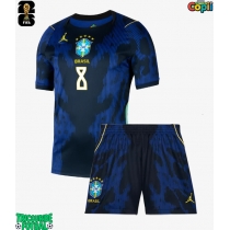 Echipament fotbal Brazilia Bruno Guimaraes #8 Tricou Deplasare Mondial 2026 pentru copii maneca scurta (+ Pantaloni scurti)