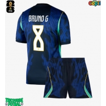Echipament fotbal Brazilia Bruno Guimaraes #8 Tricou Deplasare Mondial 2026 pentru copii maneca scurta (+ Pantaloni scurti)