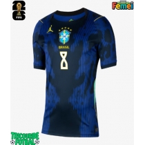 Echipament fotbal Brazilia Bruno Guimaraes #8 Tricou Deplasare Mondial 2026 pentru femei maneca scurta