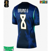 Echipament fotbal Brazilia Bruno Guimaraes #8 Tricou Deplasare Mondial 2026 pentru femei maneca scurta