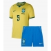 Echipament fotbal Brazilia Casemiro #5 Tricou Acasa Mondial 2026 pentru copii maneca scurta (+ Pantaloni scurti)