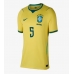 Echipament fotbal Brazilia Casemiro #5 Tricou Acasa Mondial 2026 pentru femei maneca scurta