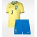 Echipament fotbal Brazilia Gabriel Magalhaes #3 Tricou Acasa Mondial 2026 pentru copii maneca scurta (+ Pantaloni scurti)