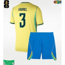 Echipament fotbal Brazilia Gabriel Magalhaes #3 Tricou Acasa Mondial 2026 pentru copii maneca scurta (+ Pantaloni scurti)