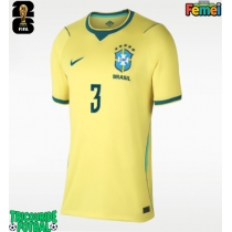 Echipament fotbal Brazilia Gabriel Magalhaes #3 Tricou Acasa Mondial 2026 pentru femei maneca scurta
