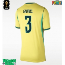 Echipament fotbal Brazilia Gabriel Magalhaes #3 Tricou Acasa Mondial 2026 pentru femei maneca scurta