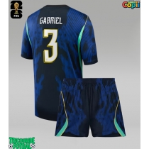Echipament fotbal Brazilia Gabriel Magalhaes #3 Tricou Deplasare Mondial 2026 pentru copii maneca scurta (+ Pantaloni scurti)