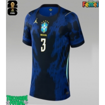 Echipament fotbal Brazilia Gabriel Magalhaes #3 Tricou Deplasare Mondial 2026 pentru femei maneca scurta