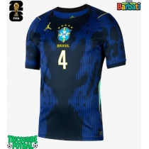 Echipament fotbal Brazilia Marquinhos #4 Tricou Deplasare Mondial 2026 maneca scurta