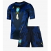 Echipament fotbal Brazilia Marquinhos #4 Tricou Deplasare Mondial 2026 pentru copii maneca scurta (+ Pantaloni scurti)
