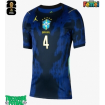 Echipament fotbal Brazilia Marquinhos #4 Tricou Deplasare Mondial 2026 pentru femei maneca scurta