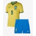 Echipament fotbal Brazilia Matheus Cunha #9 Tricou Acasa Mondial 2026 pentru copii maneca scurta (+ Pantaloni scurti)