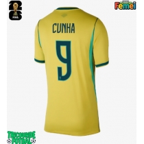 Echipament fotbal Brazilia Matheus Cunha #9 Tricou Acasa Mondial 2026 pentru femei maneca scurta