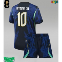 Echipament fotbal Brazilia Neymar Jr #10 Tricou Deplasare Mondial 2026 pentru copii maneca scurta (+ Pantaloni scurti)