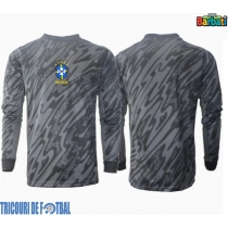 Echipament fotbal Brazilia Portar Tricou Deplasare Copa America 2024 maneca lunga