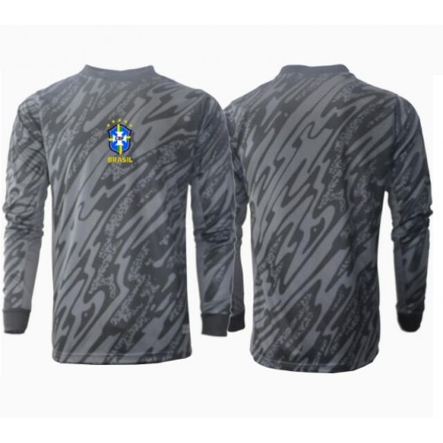 Echipament fotbal Brazilia Portar Tricou Deplasare Copa America 2024 maneca lunga Echipament fotbal Brazilia Portar Tricou Deplasare Copa America 2024 maneca lunga