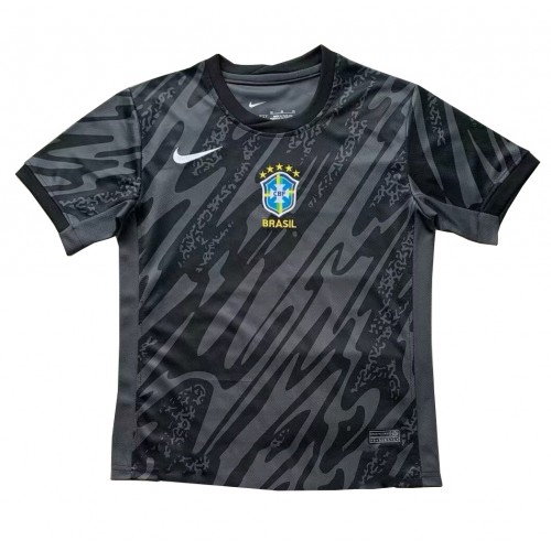 Echipament fotbal Brazilia Portar Tricou Deplasare Copa America 2024 maneca scurta Echipament fotbal Brazilia Portar Tricou Deplasare Copa America 2024 maneca scurta