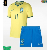 Echipament fotbal Brazilia Raphinha Belloli #11 Tricou Acasa Mondial 2026 pentru copii maneca scurta (+ Pantaloni scurti)