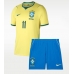Echipament fotbal Brazilia Raphinha Belloli #11 Tricou Acasa Mondial 2026 pentru copii maneca scurta (+ Pantaloni scurti)