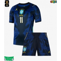 Echipament fotbal Brazilia Raphinha Belloli #11 Tricou Deplasare Mondial 2026 pentru copii maneca scurta (+ Pantaloni scurti)