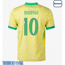 Echipament fotbal Brazilia Rodrygo Goes #10 Tricou Acasa Copa America 2024 maneca scurta