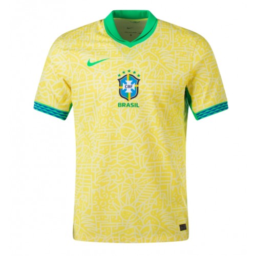 Echipament fotbal Brazilia Tricou Acasa Copa America 2024 maneca scurta Echipament fotbal Brazilia Tricou Acasa Copa America 2024 maneca scurta