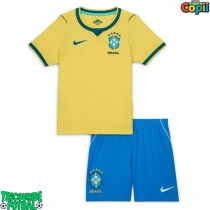 Echipament fotbal Brazilia Tricou Acasa Mondial 2026 pentru copii maneca scurta (+ Pantaloni scurti)