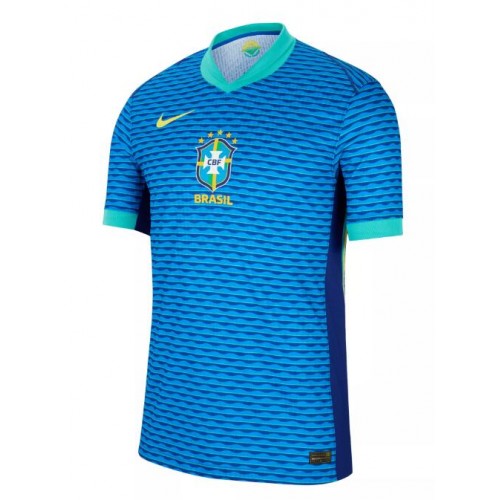 Echipament fotbal Brazilia Tricou Deplasare Copa America 2024 pentru femei maneca scurta Echipament fotbal Brazilia Tricou Deplasare Copa America 2024 pentru femei maneca scurta