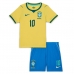 Echipament fotbal Brazilia Vinicius Junior #10 Tricou Acasa Mondial 2026 pentru copii maneca scurta (+ Pantaloni scurti)