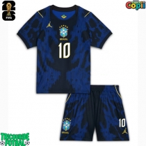 Echipament fotbal Brazilia Vinicius Junior #10 Tricou Deplasare Mondial 2026 pentru copii maneca scurta (+ Pantaloni scurti)