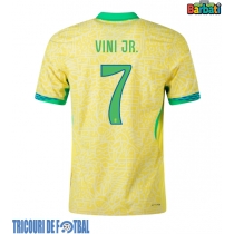 Echipament fotbal Brazilia Vinicius Junior #7 Tricou Acasa Copa America 2024 maneca scurta