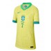 Echipament fotbal Brazilia Vinicius Junior #7 Tricou Acasa Copa America 2024 pentru femei maneca scurta Echipament fotbal Brazilia Vinicius Junior #7 Tricou Acasa Copa America 2024 pentru femei maneca scurta