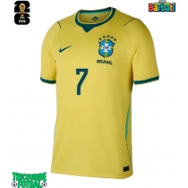 Echipament fotbal Brazilia Vinicius Junior #7 Tricou Acasa Mondial 2026 maneca scurta