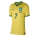 Echipament fotbal Brazilia Vinicius Junior #7 Tricou Acasa Mondial 2026 pentru femei maneca scurta