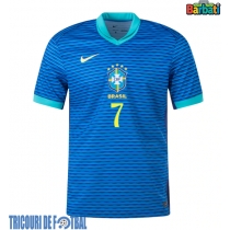 Echipament fotbal Brazilia Vinicius Junior #7 Tricou Deplasare Copa America 2024 maneca scurta