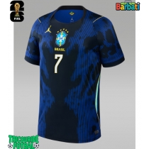 Echipament fotbal Brazilia Vinicius Junior #7 Tricou Deplasare Mondial 2026 maneca scurta