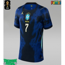 Echipament fotbal Brazilia Vinicius Junior #7 Tricou Deplasare Mondial 2026 pentru femei maneca scurta